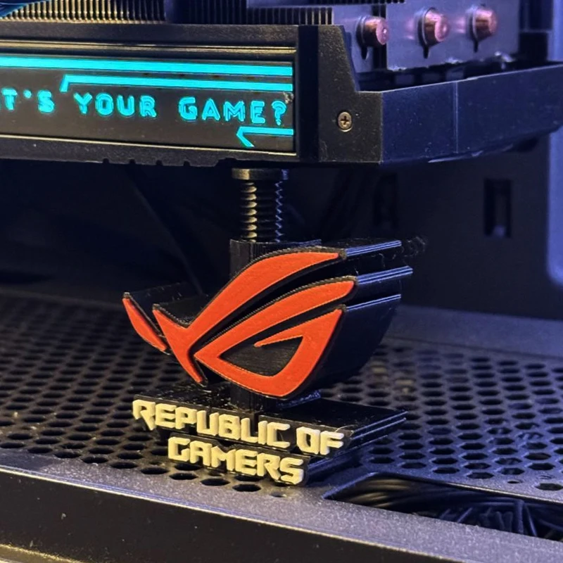 Suporte para Placa Gráfica Personalizado com Logo ROG, Ajustável de 6-10cm Suporte para GPU Impresso em 3D, Preto/Branco - Image 6