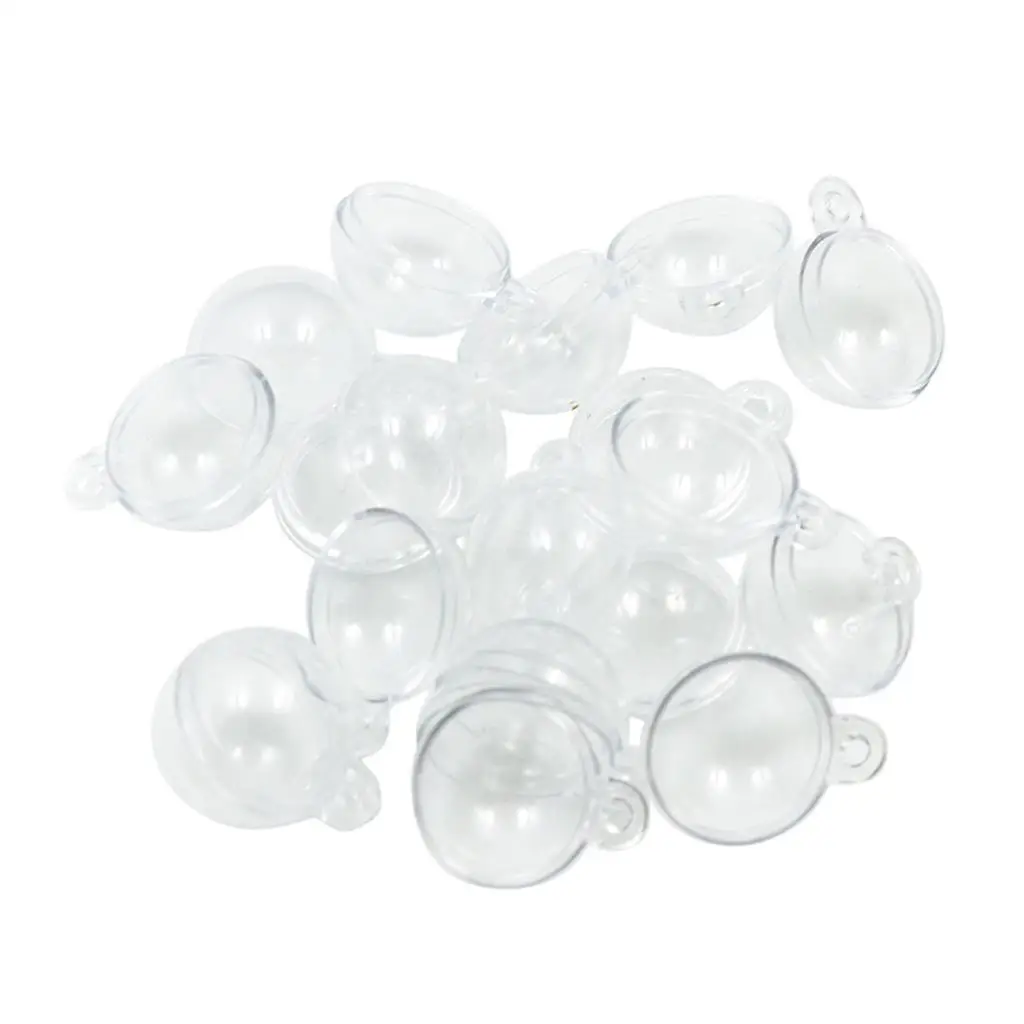 Transparente plástico acrílico bolas artesanato kit, ornamento para chaveiro, enfeite brinco, 10 peças, 0mm - Image 6