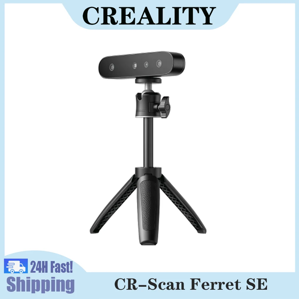 Scanner 3D Portátil Creality CR-Scan Ferret SE com Escaneamento Rápido em Cores Completas a 30FPS, Precisão de 0,05mm e Dispositivo de Modelagem 3D de 24 bits