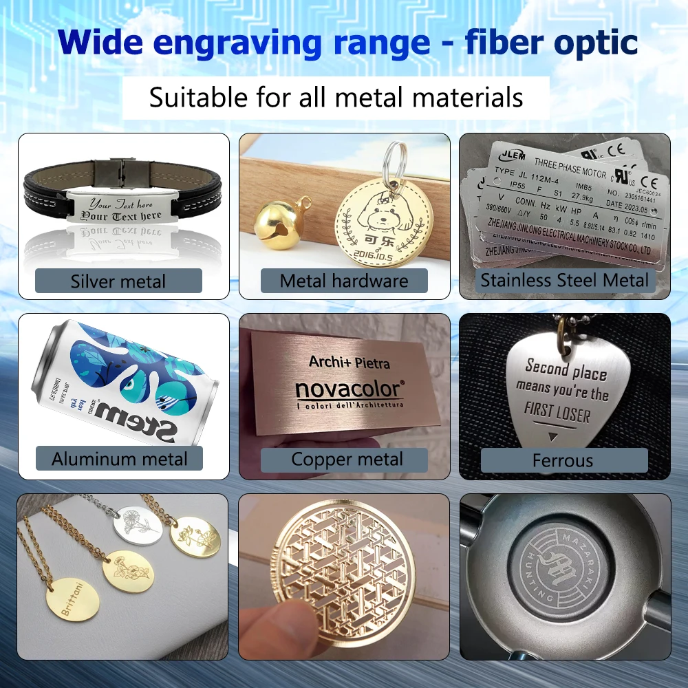 300W Auto Focus JPT M7 Mopa Fiber Laser Marking Machine Stainless Steel Metal Cutting Gold Silver Ring Laser Engraver - Image 6