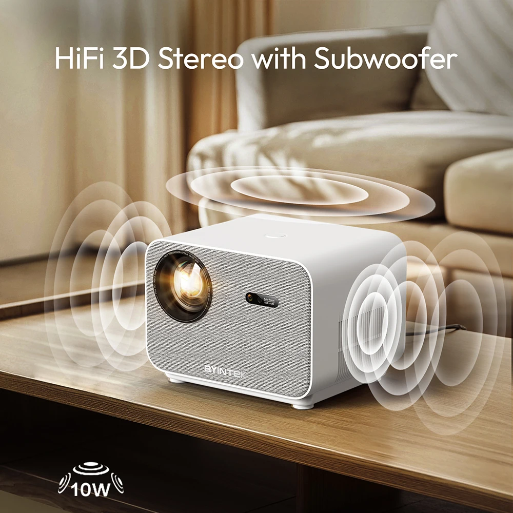 BYINTEK LOVE U12 Full HD 1080P Projetor 4K 800 ANSI Android WiFi 6 Projetores de home theater com foco automático para vídeo de reuniões de filmes - Image 5