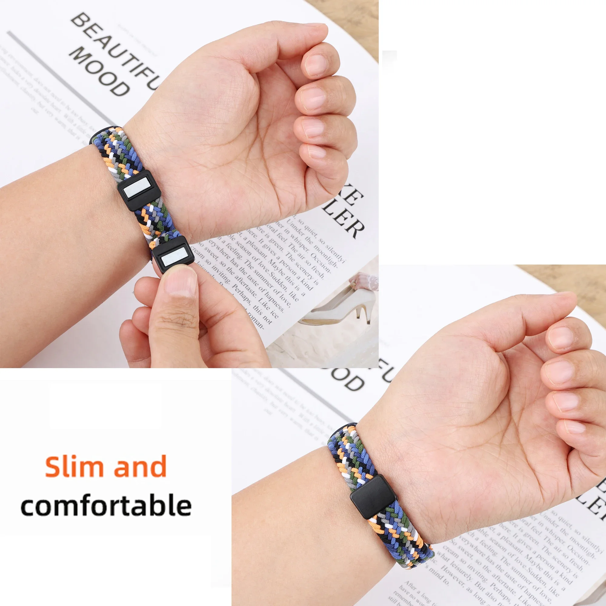 Pulseira de nylon para xiaomi mi band 9/8, pulseira esportiva respirável de alta qualidade, acessórios para mi band 10 9 nfc, pulseira de substituição - Image 4