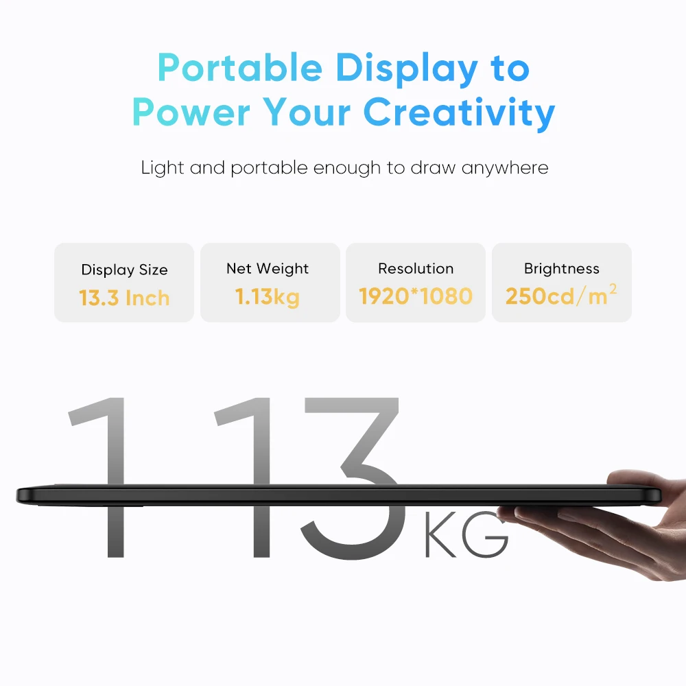 XPPen Artist 13.3 Pro V2 Tablet Gráfico Monitor de Desenho 13.3" Display para Caneta Animação Arte Design Stylus sem Bateria 16K Níveis - Image 2