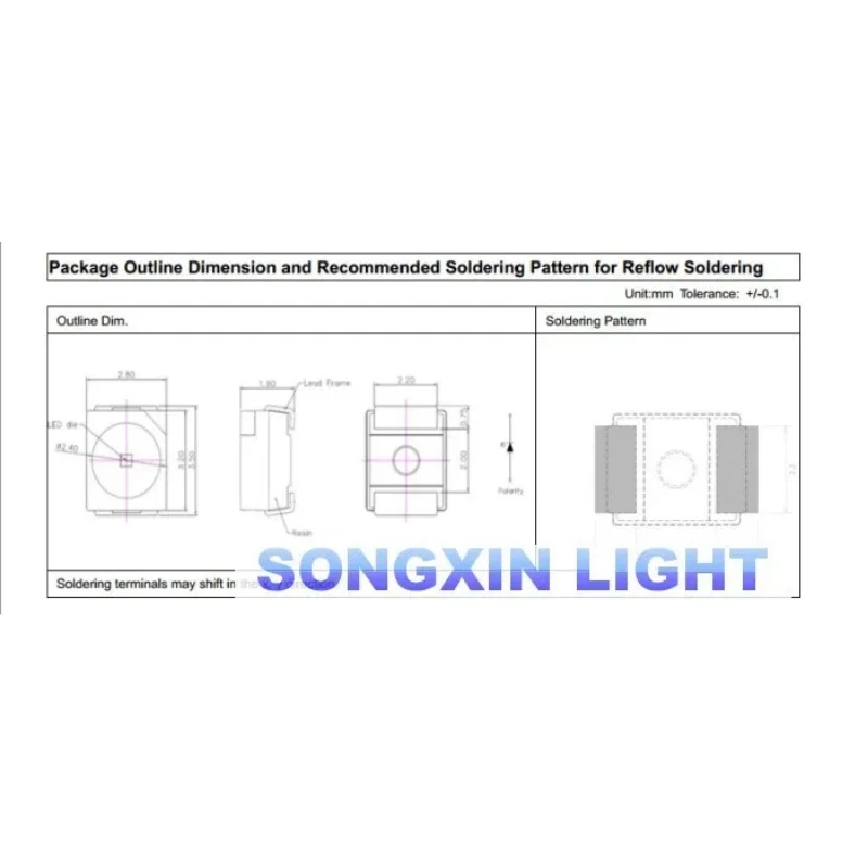 100 pçs/lote SMD LED Diodos 3528 1210 Diodo SMD LED Diodo Kit Verde VERMELHO Branco QUENTE GELO Azul Amarelo Rosa Roxo-UV Laranja rgb - Image 4