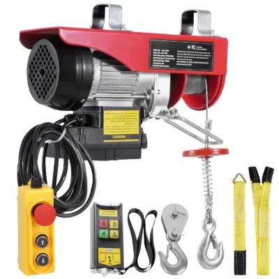 VEVOR Polipasto Eléctrico Carga de 200 kg Cabrestante Eléctrico 230 V Control Remoto Inalámbrico y con Cable de 4,2 m Parada de Emergencia Polipasto Elevador para Garaje, Almacén, Fábrica