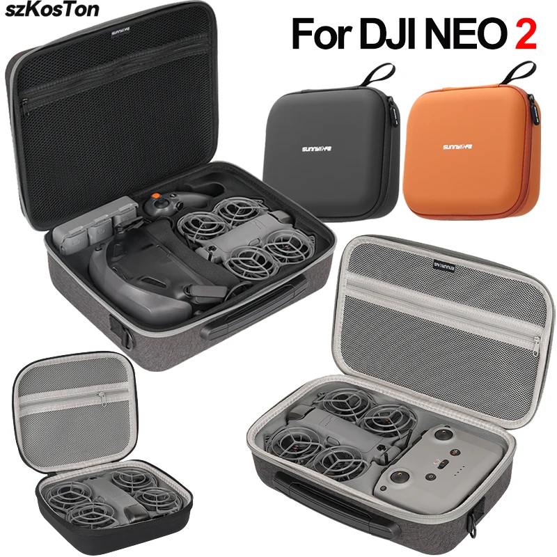 Sunnylife bolsa de armazenamento estojo de transporte caixa protetora à prova de choque para dji neo 2 óculos de vôo n3/movimento 3 acessórios para drones