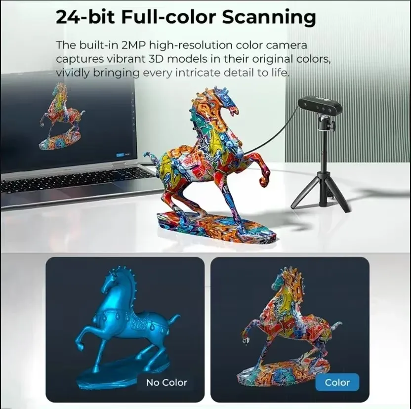 Scanner 3D Portátil Creality CR-Scan Ferret SE com Escaneamento Rápido em Cores Completas a 30FPS, Precisão de 0,05mm e Dispositivo de Modelagem 3D de 24 bits - Image 4