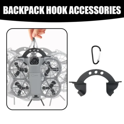 Suporte de Câmera para Mochila para Drone DJI NEO 2, Clipe Fixo Preto para Montagem em Mesa ou Parede, Acessório Portátil para Equipamentos