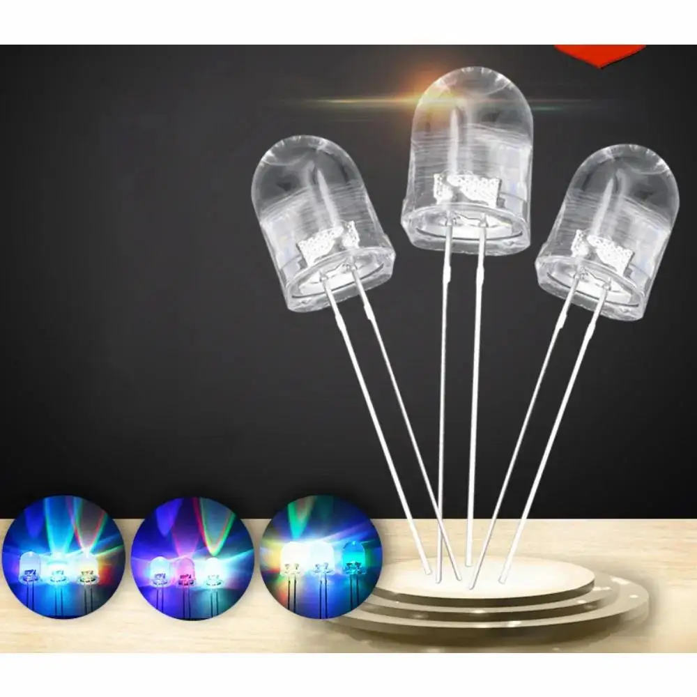 50 peças 5mm multicolorido lento/rápido piscando diodo led piscando diodos emissores de luz 2 pinos lente redonda transparente componentes eletrônicos - Image 4