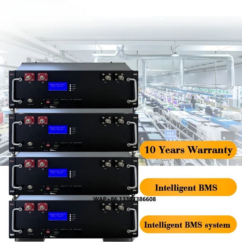 48V 200Ah CAN Communication IP65 Home Energy Storage Solar Battery Pack Lithium Iron Phosphate BMS 10kwh Split Solar System