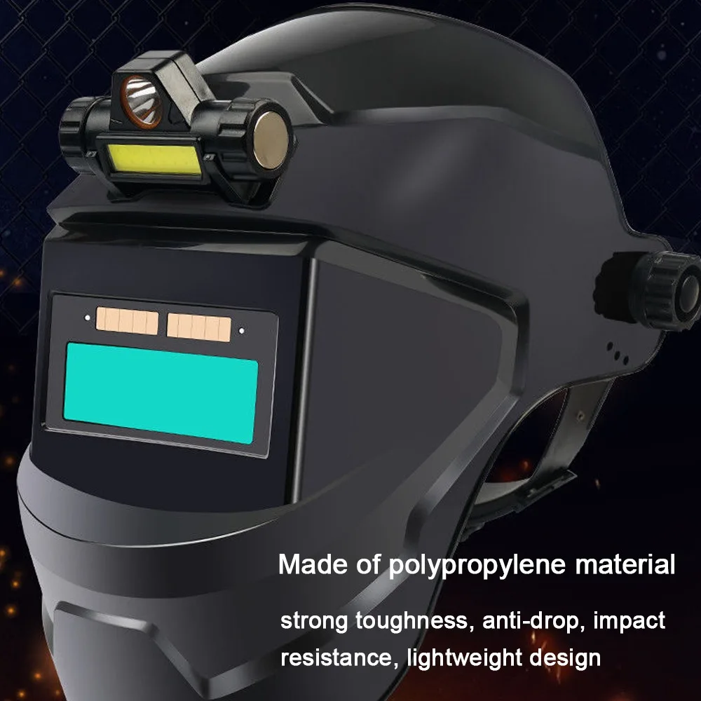 Máscara facial de soldagem com escurecimento automático True Color Máscara de soldagem com escurecimento automático 130 ℃ Capacete de soldagem resistente a altas temperaturas - Image 6