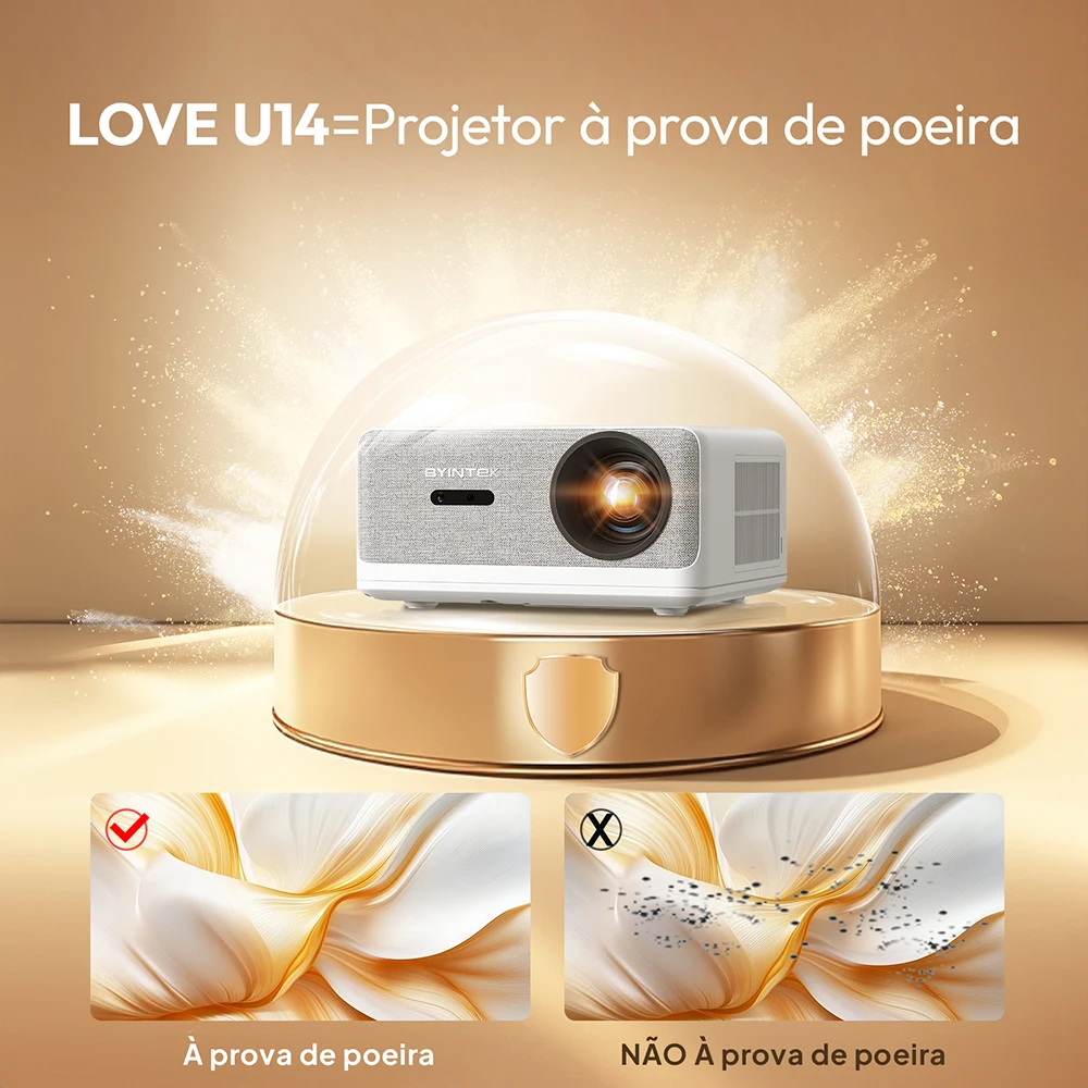 BYINTEK LOVE U14 Full HD 1080P Projetor 4K Inteligente Bluetooth WiFi 6 Suportado 1250ANSI Foco Automático Projetores de Cinema Home Theater - Image 3