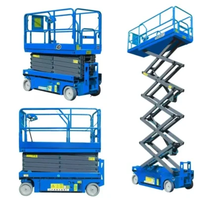 Elevador de tesoura automotor, 6m, 8m, 10m, 12m, pequena plataforma de trabalho aérea de aço, elevador de tesoura hidráulico móvel elétrico