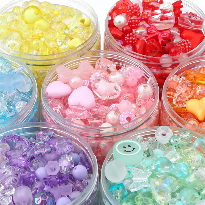 30g moda bonito aleatório misturado plástico acrílico contas para diy colar pulseira celular cinta jóias artesanato fazendo acessórios - Image 4