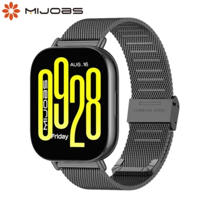Pulseira de metal para xiaomi redmi watch 5 active/5 lite, pulseira de substituição de aço inoxidável redmi watch 5 lite
