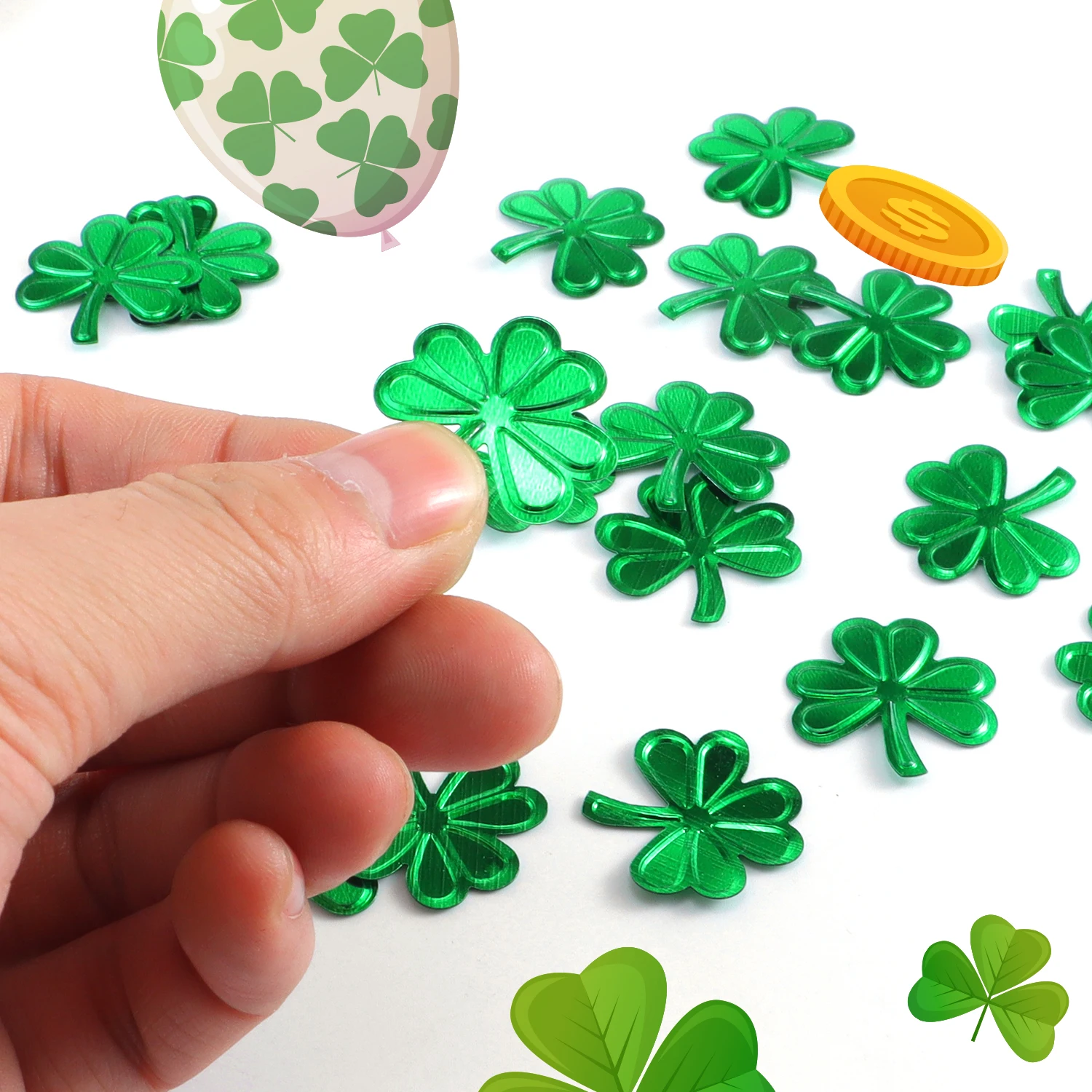 15g/30g decoração de mesa do dia de São Patrício lantejoulas pvc verde trevo confetes para festival irlandês festa de férias decoração de casa - Image 3