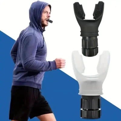 Silicone Breathing Fitness Exercise Equipment Portable Throat Adjustable Resistance Breathing Exercise Device