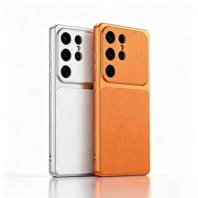 Capa de Luxo com Textura de Couro e Revestimento para Samsung Galaxy S26 Ultra S26 S26 Plus S25 S24 S23 S22 S21, à Prova de Choque e com Proteção de Câmera