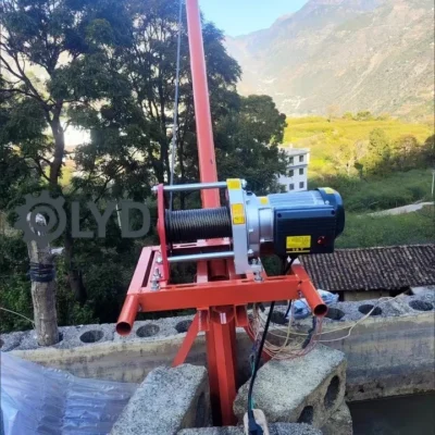 Grúa Elevadora Giratoria 360 Grados, 200 kg, Pequeña, para Uso en Exteriores, Mini Grúa de Motor