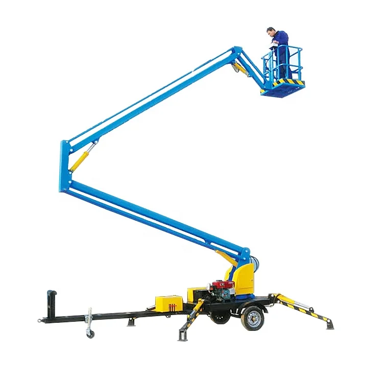 Plataforma Elevadora Articulada Autopropulsada de 14m, 16m, 18m para Terrenos Difíciles, con Motor Diésel Eléctrico y Brazo Hidráulico, para Trabajos Aéreos en la Industria Energética - Image 4