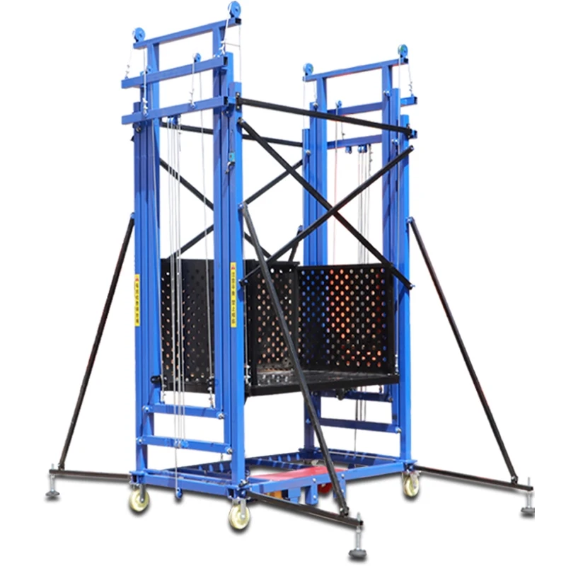 Plataforma de elevación de andamio eléctrico, elevador de carga de almacén, sitio de fábrica, elevador de carga plegable móvil con Control remoto - Image 6