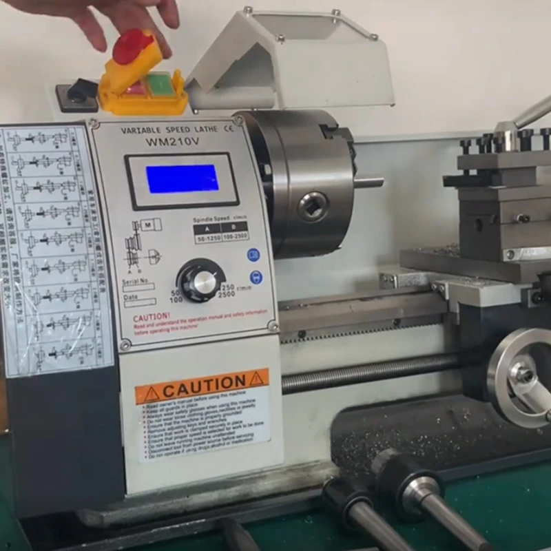 LYBGACNC-máquina de torno de Metal WM210, Mini máquina CNC semiautomática de alta precisión, herramienta de fabricación de roscado profesional