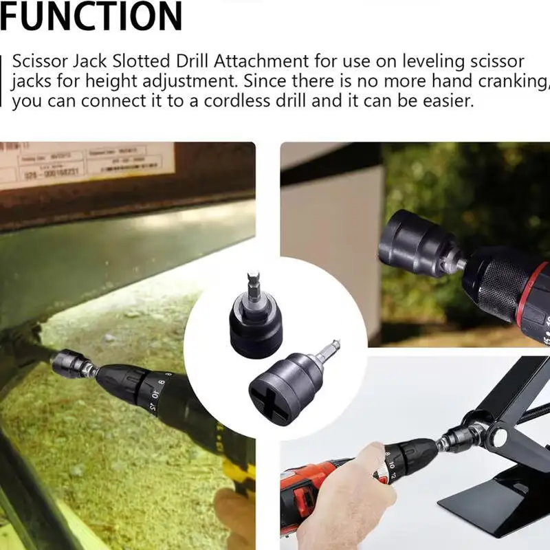 Adaptador de Soquete para Macaco Tipo Tesoura Universal em Aço Cromo Vanádio para Furadeira de Impacto Elétrica, Chave Catraca e Ferramenta de Elevação Automotiva - Image 6