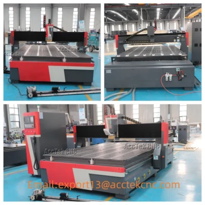 Jinan China ACCTEK AKM2030C Router CNC de 3 Eixos com Troca Automática de Ferramentas (ATC) 2000x3000/Mesa a Vácuo para Gravação e Corte de Madeira