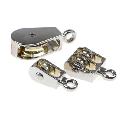 Polia fixa de liga de zinco, 36/52/75mm, bloco de coroa e roda de elevação de equipamento, mini polia única/dupla para diy