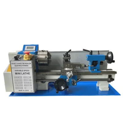 Torno de Metal Semiautomático con Roscado Automático, Mini Máquina CNC, Diámetro del Mandril 100/125 mm, 1100 W, WM210, 400 mm, 600 mm, 800 mm