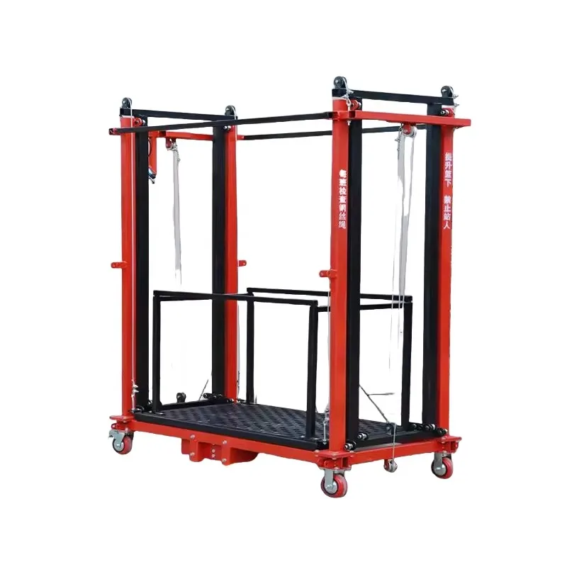 Elevação elétrica de andaime com controle remoto, 2-10m de altura, 500kg de capacidade, plataforma de construção de alumínio portátil, móvel ajustável - Image 3