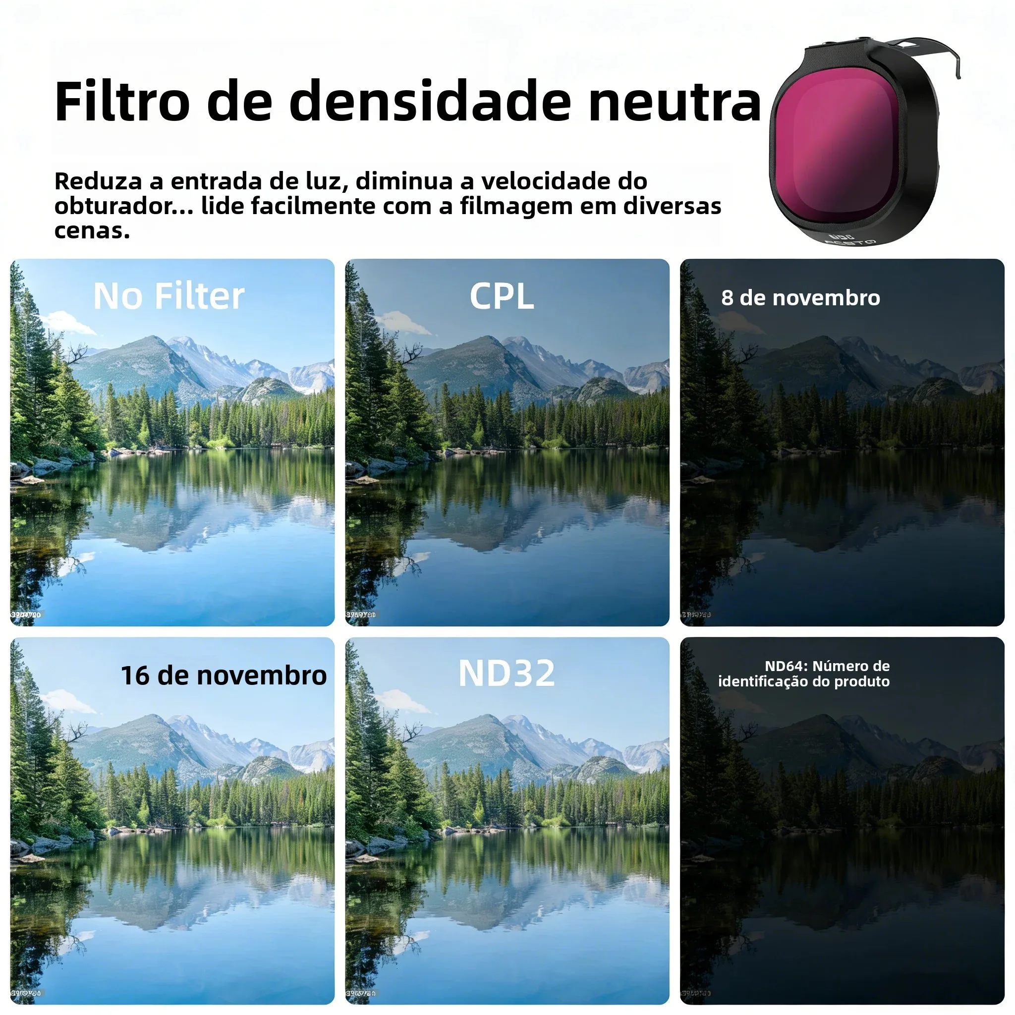Para dji neo 2 drone conjunto de filtro nd8 16 32 nd64 cpl polarizador uv mcu uv kit de filtro anti-reflexo resistente a riscos acessórios da câmera - Image 2