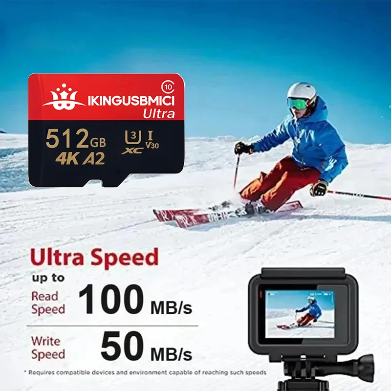 Cartões de Memória Universais TF/SD Micro TF/SD 64GB 128GB 512GB 4K U1 V10 para Vigilância, Drones e Gravadores de Vídeo - Image 6