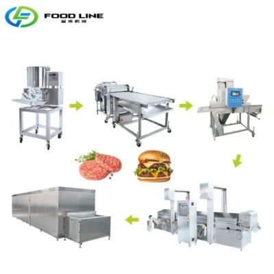Máquina Personalizable Totalmente Automática para Prensar Hamburguesas y Nuggets de Pollo, Línea de Producción de Nuggets de Pollo
