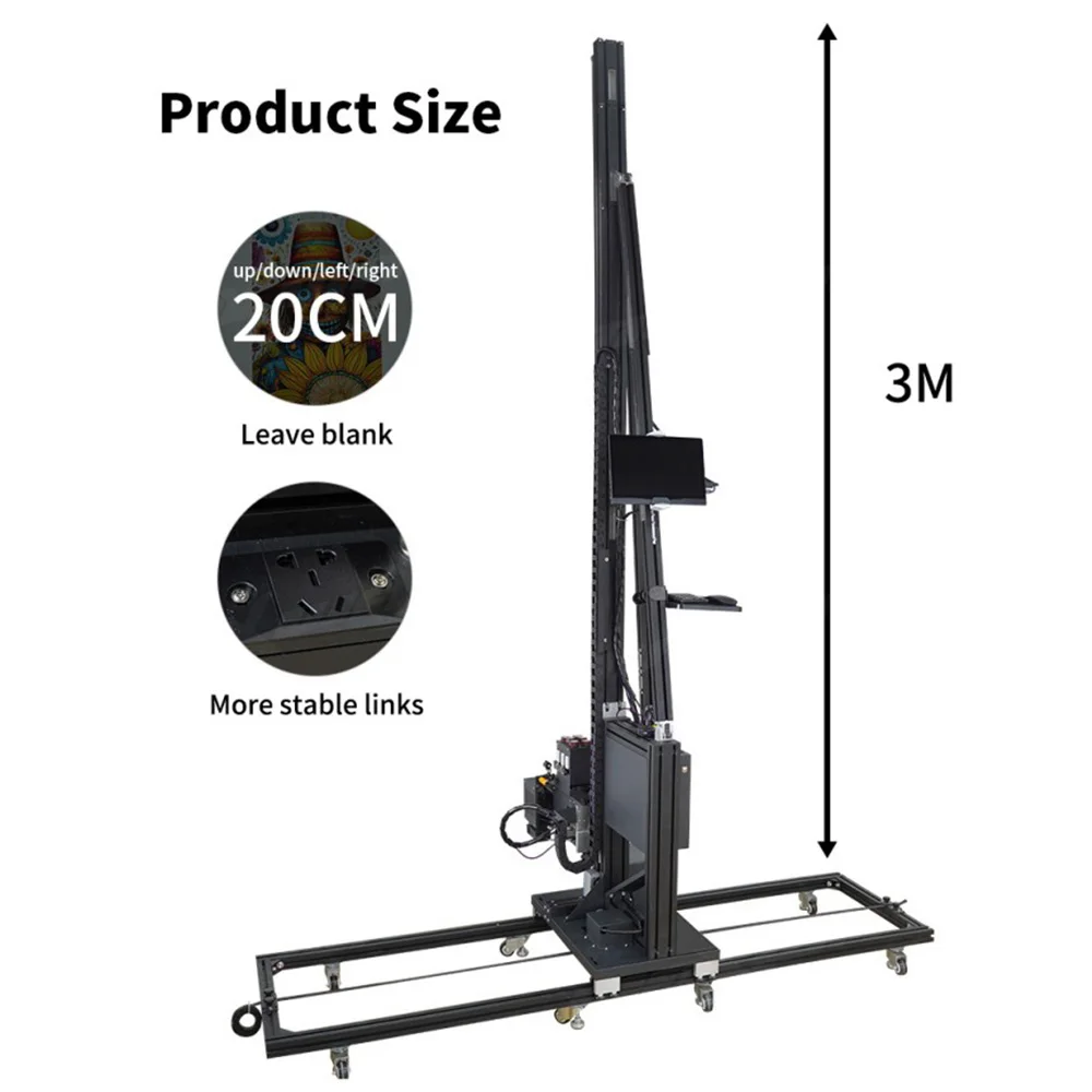 Máquina de impressão de parede vertical a laser 3d perfeita, máquina de impressão de roda, impressora de parede uv 3d para impressão interna e externa - Image 5