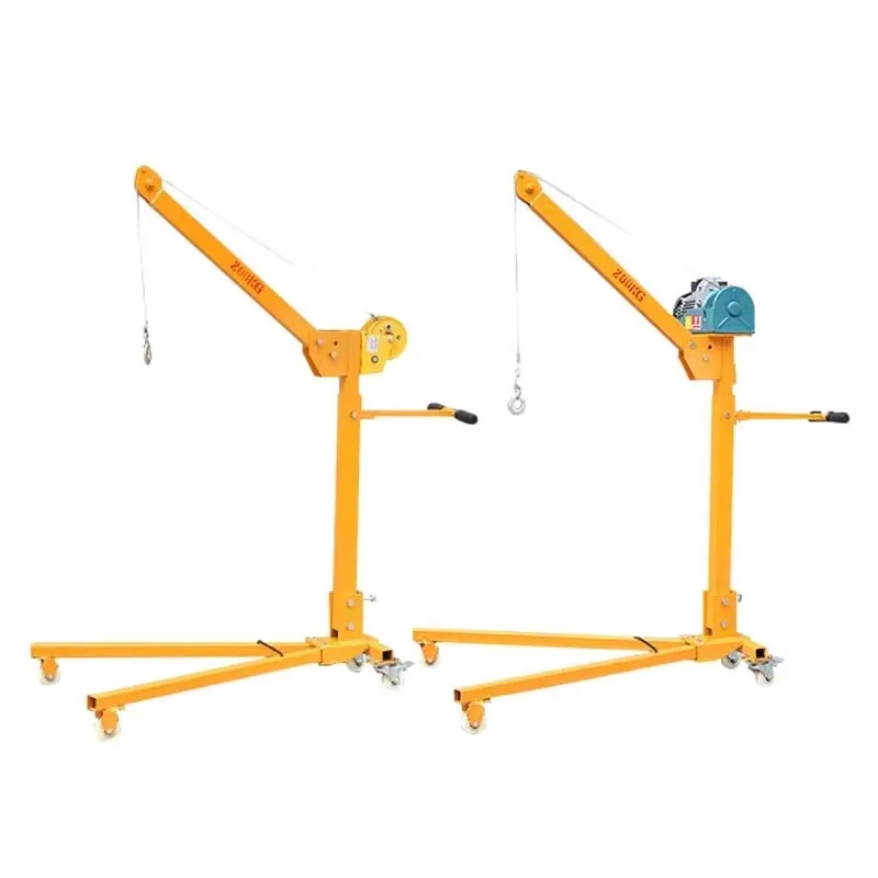 Grúa de Manivela Portátil Plegable, Pequeña Grúa Móvil, Herramienta de Elevación Eléctrica Simple de Alta Resistencia para Uso Doméstico y Montaje en Vehículos - Image 5