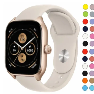Pulseira de silicone de 20mm/22mm para amazfit gts 4-3-2-2e-mini/bip-U-S-lite/stratos 2 para amazfit gtr 4-3-3 pro-2-2e