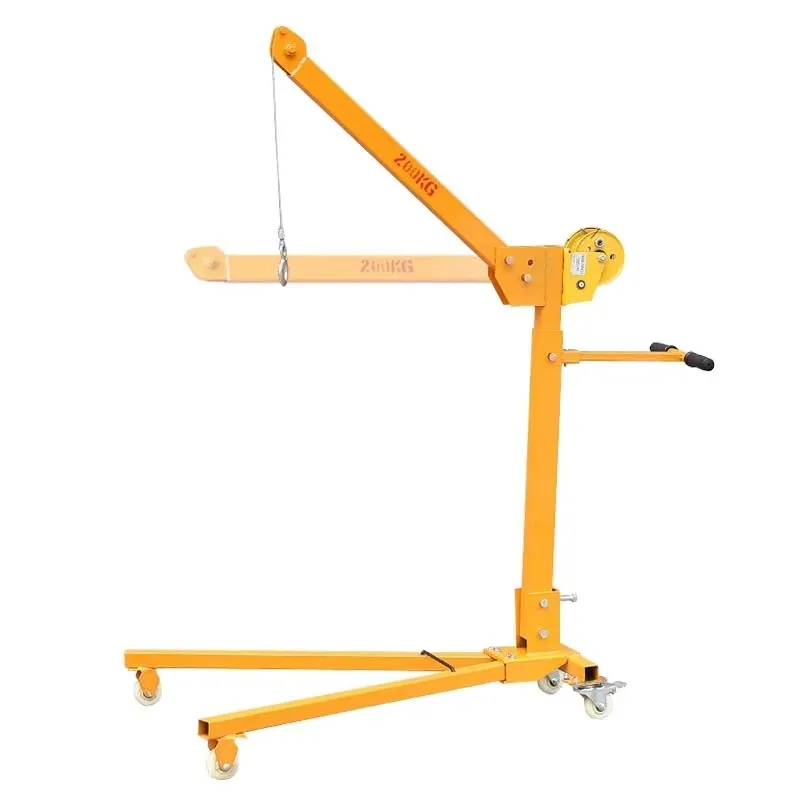 Grúa de Manivela Portátil Plegable, Pequeña Grúa Móvil, Herramienta de Elevación Eléctrica Simple de Alta Resistencia para Uso Doméstico y Montaje en Vehículos - Image 6