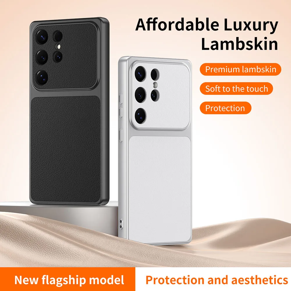 Capa de Luxo com Textura de Couro e Revestimento para Samsung Galaxy S26 Ultra S26 S26 Plus S25 S24 S23 S22 S21, à Prova de Choque e com Proteção de Câmera - Image 4