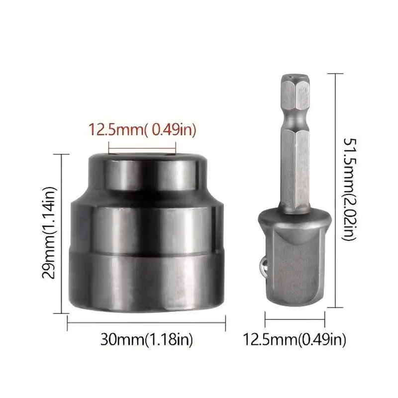 Adaptador de Soquete para Macaco Tipo Tesoura Universal em Aço Cromo Vanádio para Furadeira de Impacto Elétrica, Chave Catraca e Ferramenta de Elevação Automotiva - Image 2
