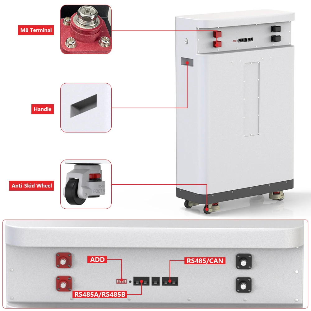 Bateria LiFePO4 48V 300Ah 15KW 51.2V 100Ah 10000+Ciclos Células Grau A 600Ah Bluetooth BMS CAN RS485 Equalizador Integrado UE Sem Impostos - Image 3