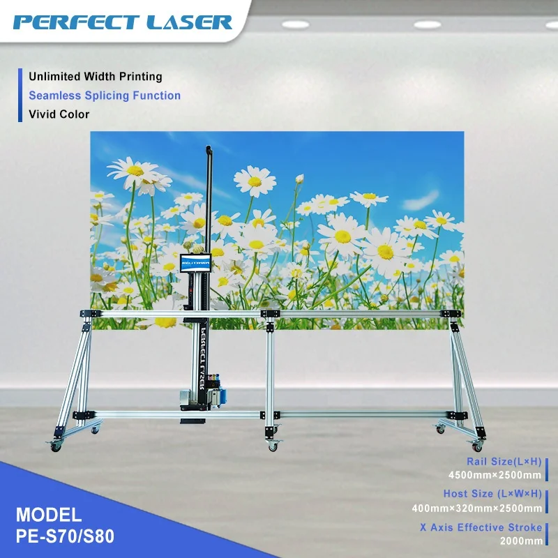 Robô vertical automático lcd uv 3d jato de tinta máquina impressora parede na arte vidro mural telha papel cor foto interior ao ar livre - Image 4