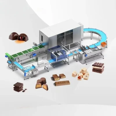 Máquina de depósito automático de cadena personalizada para línea de producción de chocolate, moldeadora de barras de chocolate