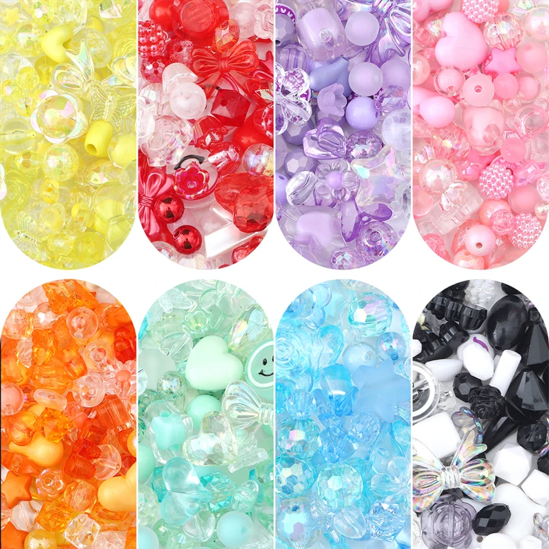 30g moda bonito aleatório misturado plástico acrílico contas para diy colar pulseira celular cinta jóias artesanato fazendo acessórios - Image 6