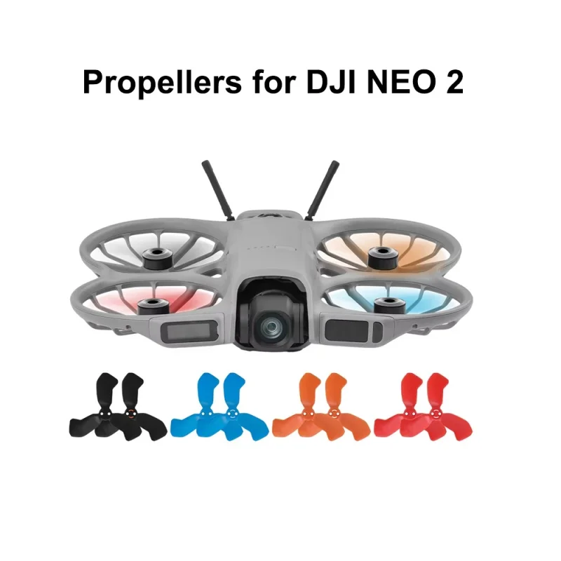 Hélice para dji neo 2 lâminas de redução de ruído peças de reposição de drone 2 pares de hélices para dji neo 2 acessórios de drone