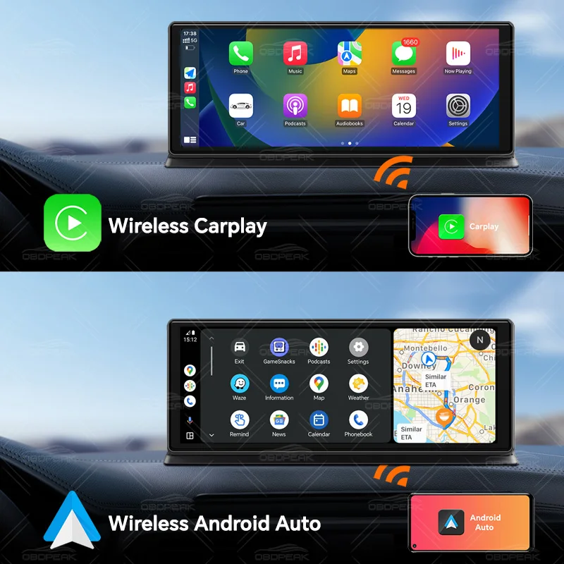 K8 pro 11.3 "tela de toque câmera do carro 5k traço cam gps 5g wifi sem fio carplay & android gravação automática loop navegação gps dvr - Image 3