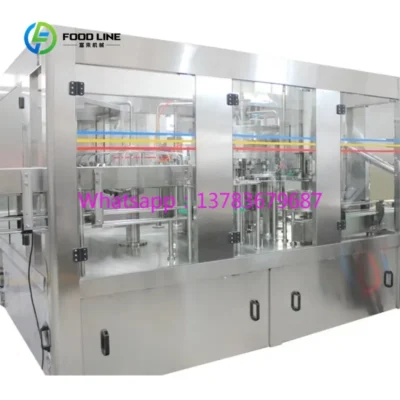 Línea de Producción de Máquinas Automáticas para Llenado y Envasado de Bebidas Carbonatadas de Alta Calidad y Bajo Costo, Personalizada, con 24 Cabezales y Capacidad de 6000 BPH