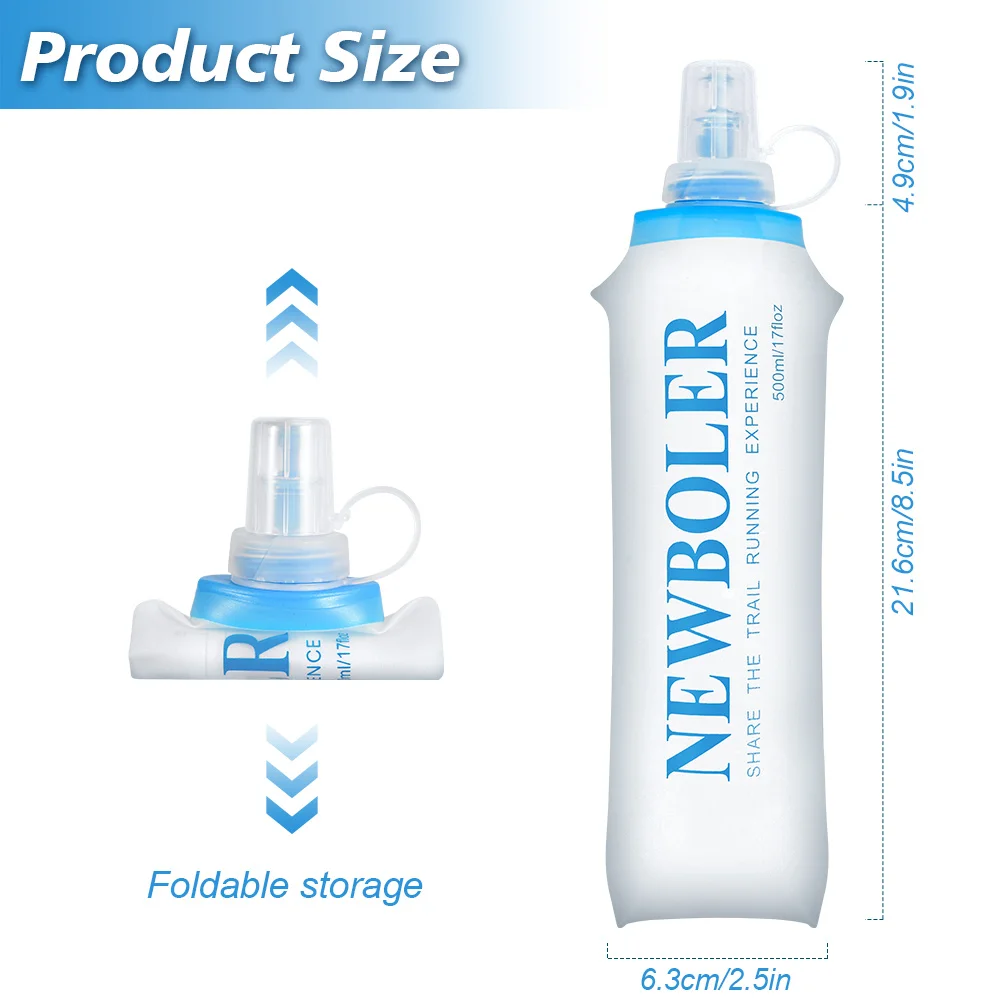 150/250/300/500/750ml ao ar livre dobrável silicone mordida tamanho garrafa de água correndo acampamento caminhadas viagem conveniente garrafa de água - Image 2