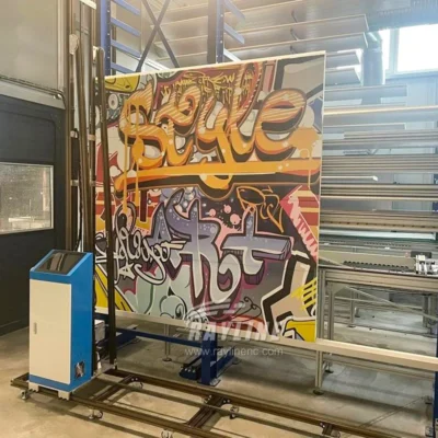 Impressora de parede 3D UV inteligente vertical de vidro/madeira/cerâmica jato de tinta digital direto para máquina de pintura de impressão de parede