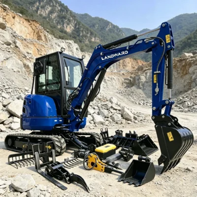 China Mini excavadora hidráulica de 1,5 toneladas y 1,8 toneladas, excavadora pequeña de 1000KG, excavadora sobre orugas EPA/EURO 5 personalizable a la venta